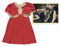 Shirley Temple Screen-Worn Silk Dress From 1938 Film Little Miss Broadway